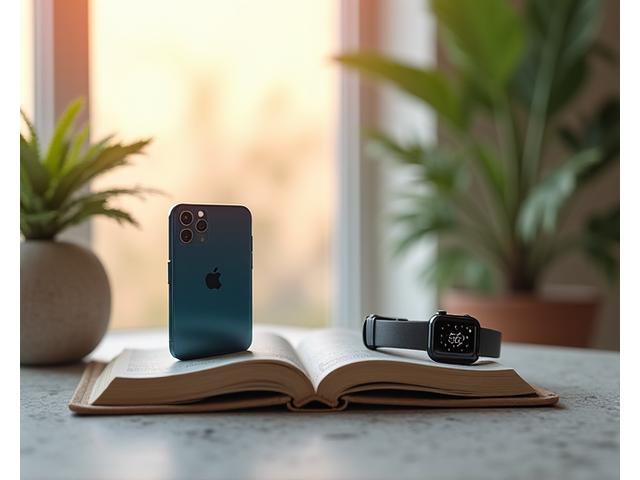 디지털 미니멀리즘을 상징하는 균형 잡힌 저울